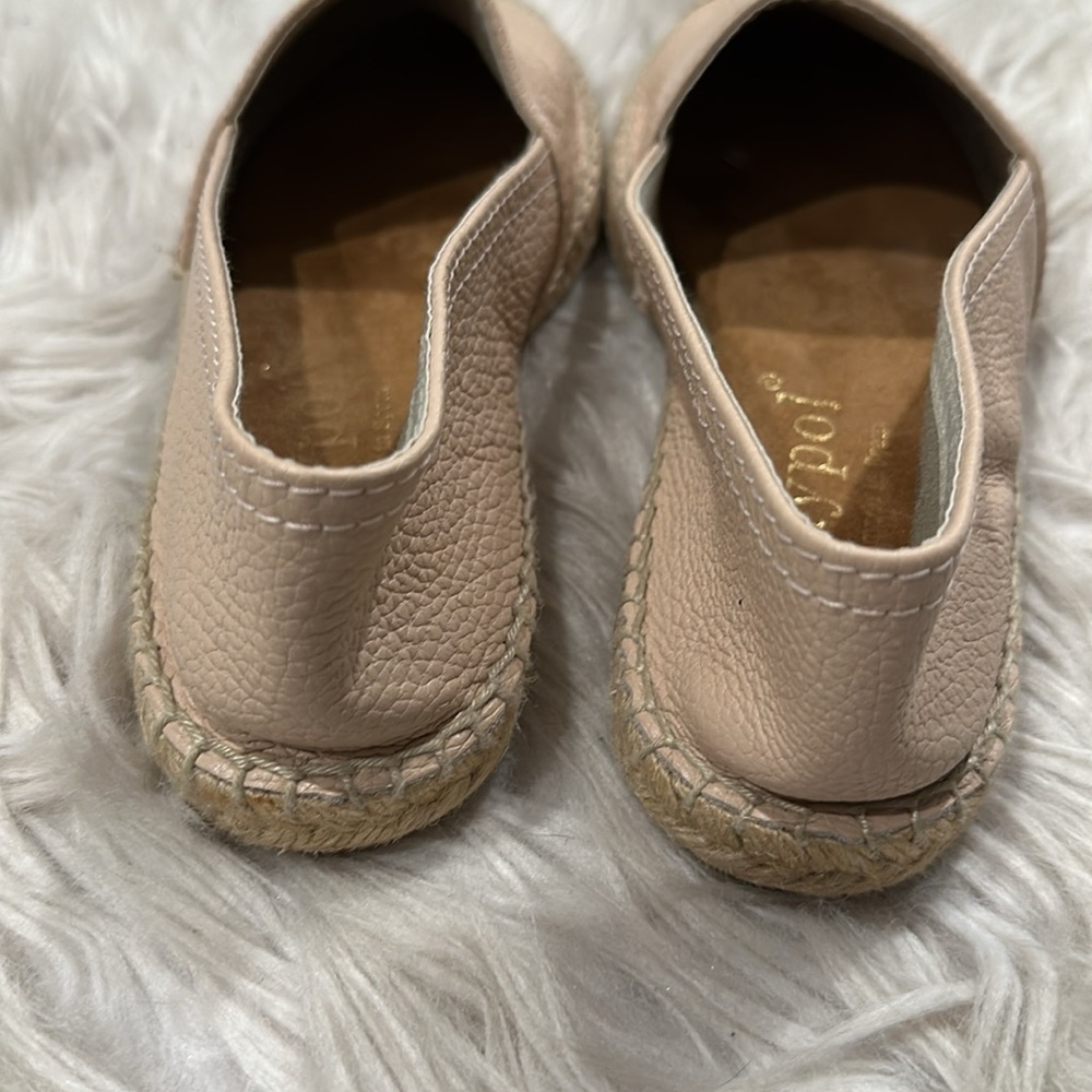 Anthropologie Maypol Pebbled Leather Slip On Espadrilles Sz 6.5 - Picture 3 of 16